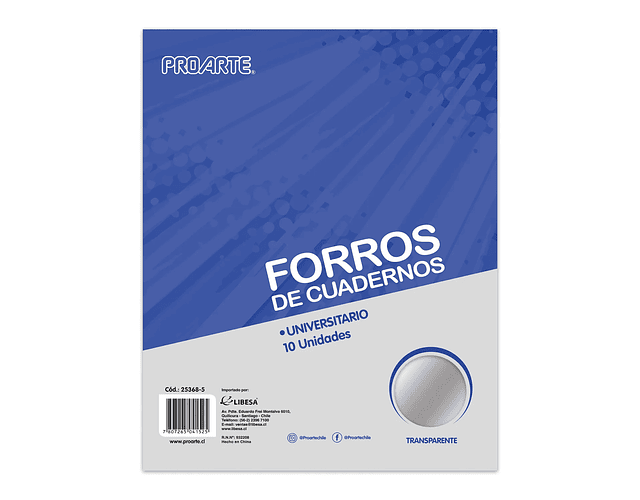Forro cuadernos universitario 10 Unds