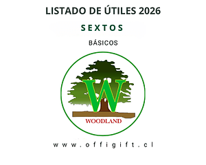 SEXTO AÑO BÁSICO COLEGIO INGLÉS WOODLAND 2026 L.A