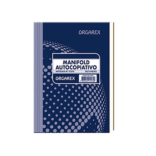 MANIFOLD AUTOCOPIATIVO TRIPLICADO N°21570 ORGAREX