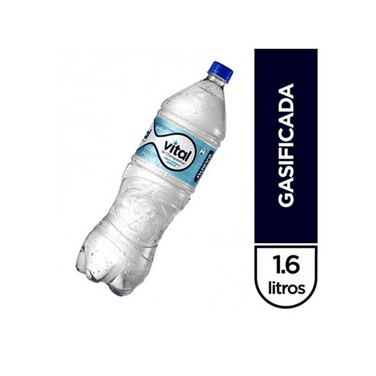 Agua mineral Vital con gas botella 1.6 litros