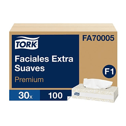 PANUELOS FACIALES 30X100 UN DOBLE HOJA TORK