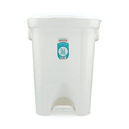 BASURERO BLANCO INVI C-PEDAL 36LT 34.1X38.4X53.5CM