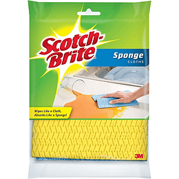 PANO SPONGI CELULOSA AMARILLO SCOTCH BRITE X 6 UN