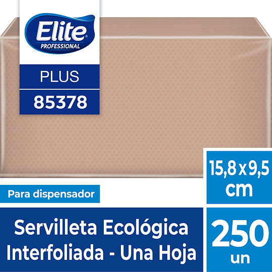 SERVILLETA INTERF 15,8X9,5 CM 250 UN X 1 PQ ELITE