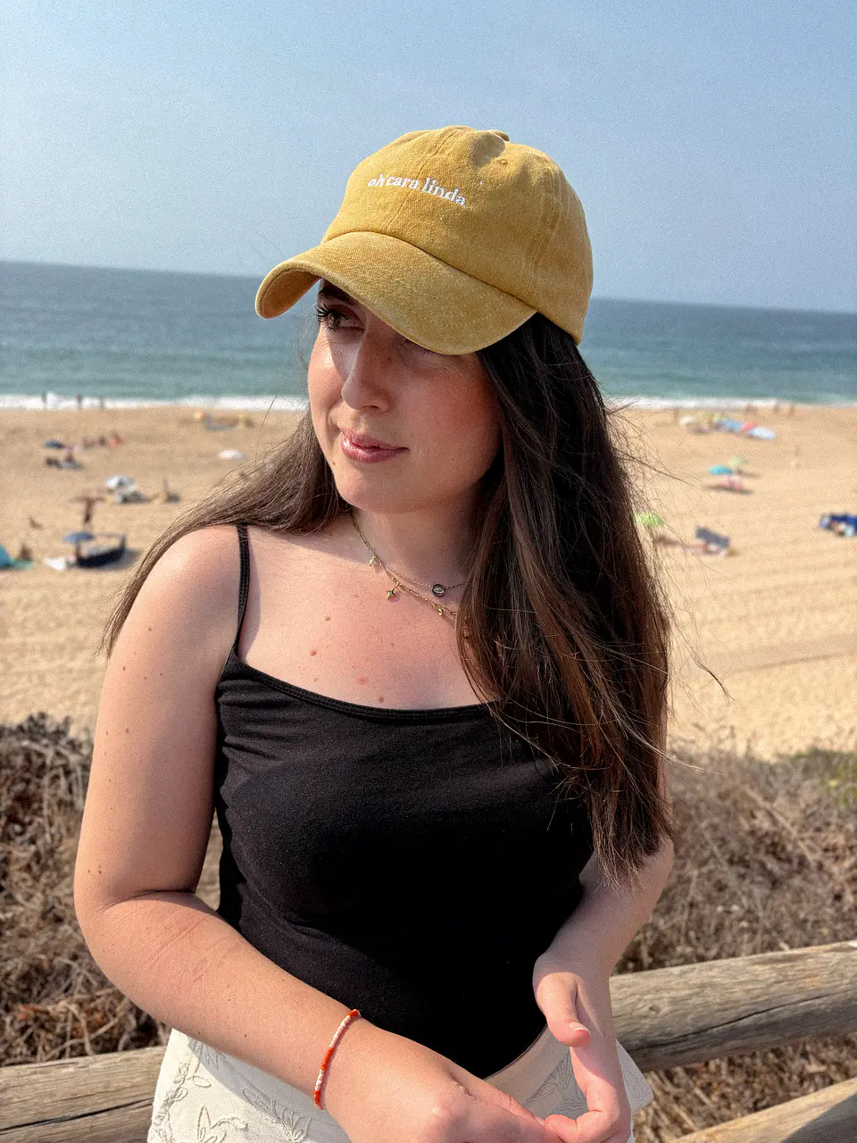 Boné Efeito Desgaste Amarelo 1
