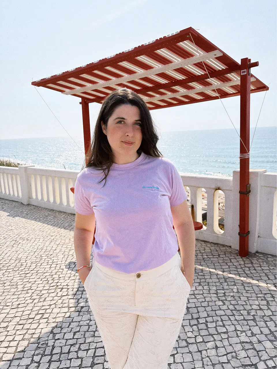 T-shirt Bordada Lilás 2