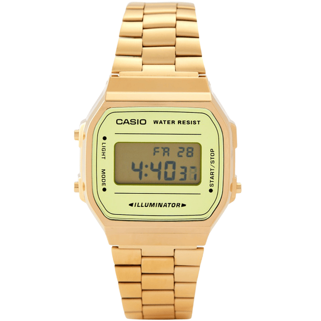 Reloj Casio Vintage Unisex Acero Dorado A-168WEGM-9