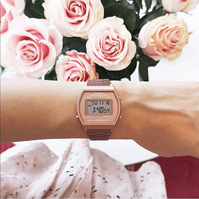 Reloj Casio Vintage Mujer Acero Rosé B-640WC-5ADF