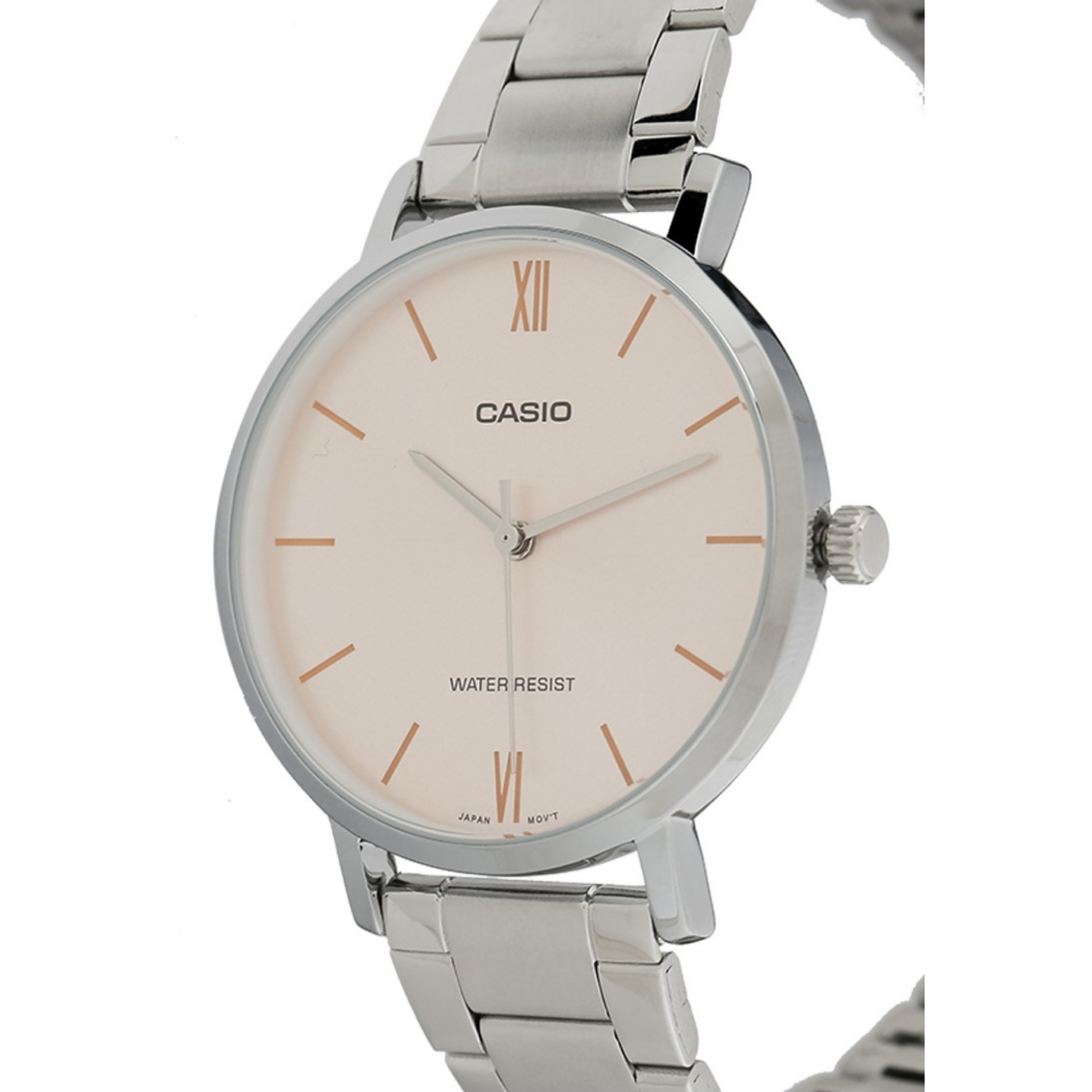 Reloj Casio Clásico Mujer Acero Plateado Rosado LTP-VT01D-4B 3