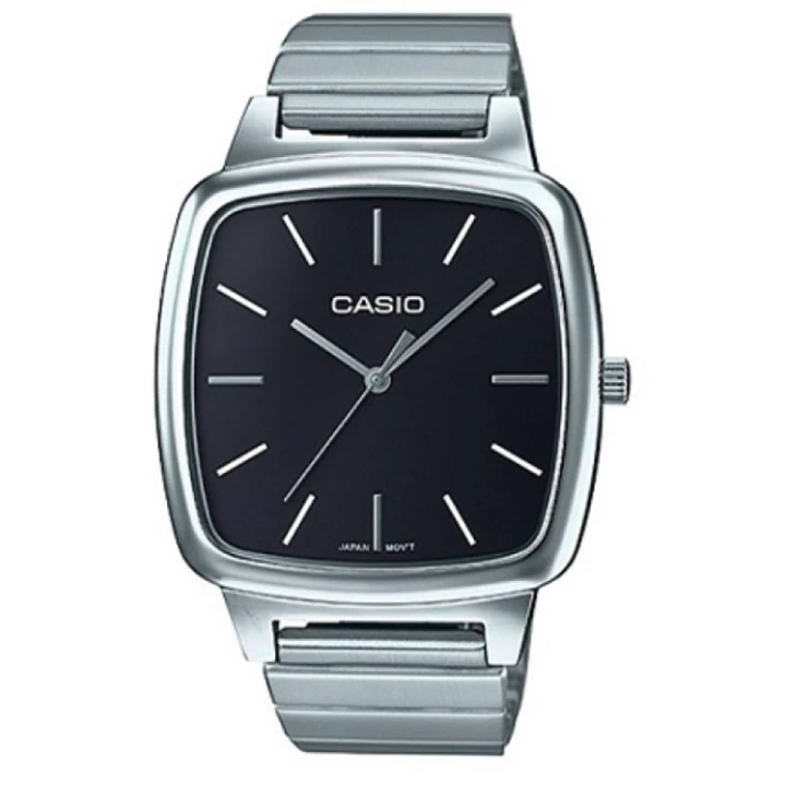 Reloj Casio Vintage Mujer XL Plateado Negro LTP-E117D-1A 2