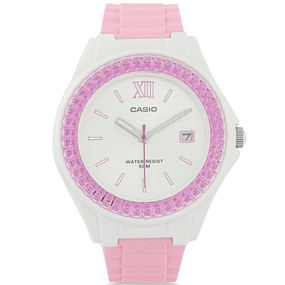 Reloj Casio Sport Mujer Resina Blanco Brillos LX500H-4E3V