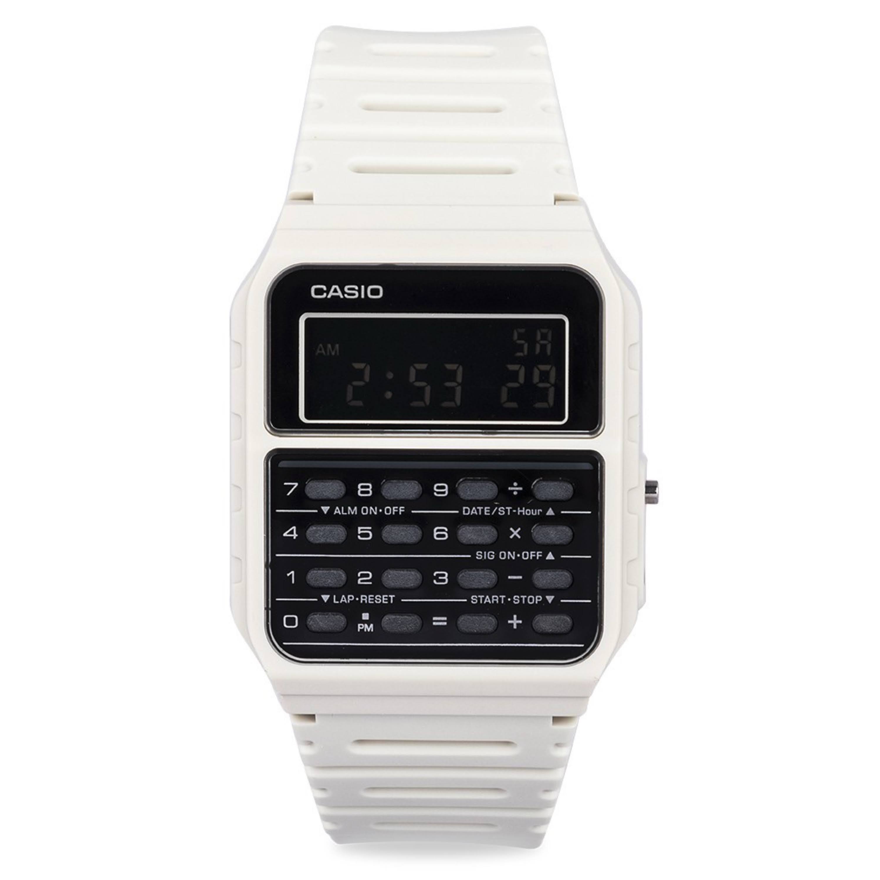 Reloj Casio Mujer Blanco Calculadora CA53WF-8B