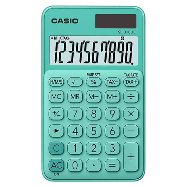 Calculadora Casio Turquesa Bolsillo 10 Dígitos SL-310UC-GN