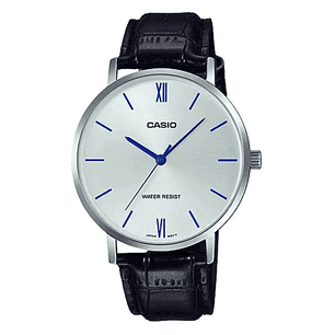Reloj Casio Mujer Minimalista Cuero Negro LTP-VT01L-7B1