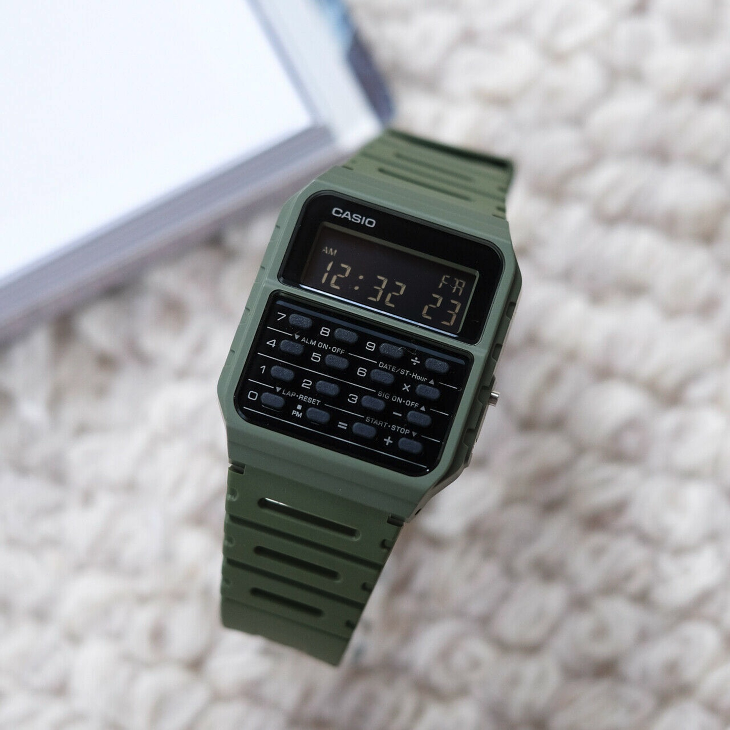 Reloj Casio Calculadora Hombre Resina Verde CA-53WF-3B 2