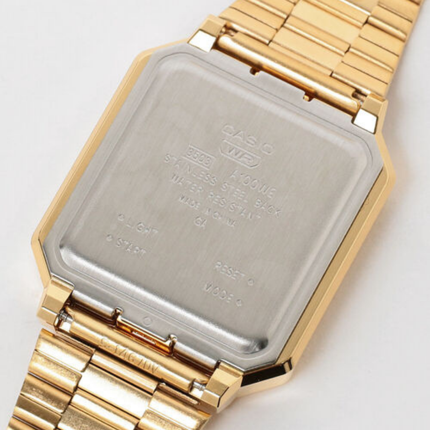 Casio Vintage Unisex Metal Dorado A100WEG-9A 4