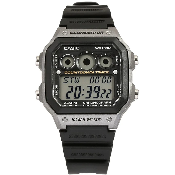 Reloj Casio Vintage Sport Countdown Timer AE-1300WH-8AV 3