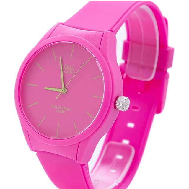 Relojes de moda, Q&Q digital, mujer, sumergible, color rosa