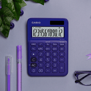 Casio Calculadora Morado Purpura Grande MS-20UC-PL