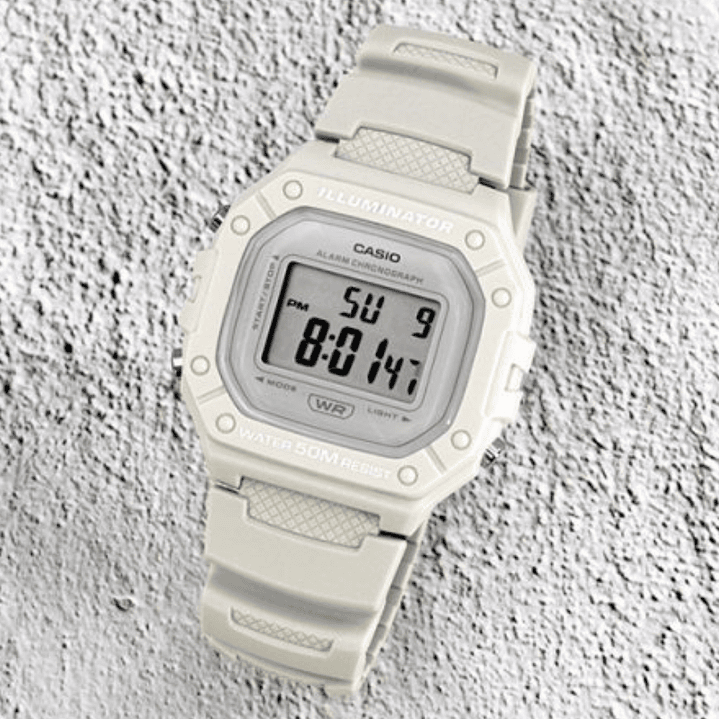 Casio Vintage Freestyle Digital Blanco W-218HC-8AV 4