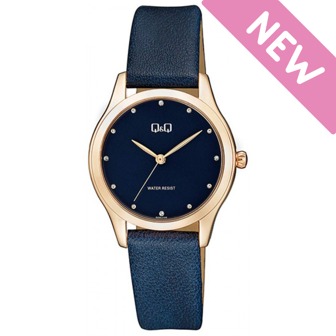 Reloj Q\u0026Q Vintage Mujer Dorado Azul QZ51J102Y
