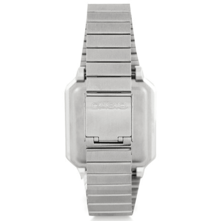 Casio Vintage Unisex Metal Plateado A100WE-7B 4