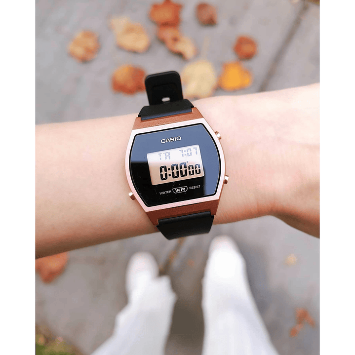 Reloj Casio Vintage Mujer Resina Rosé Negro LW-204-1ADF 2