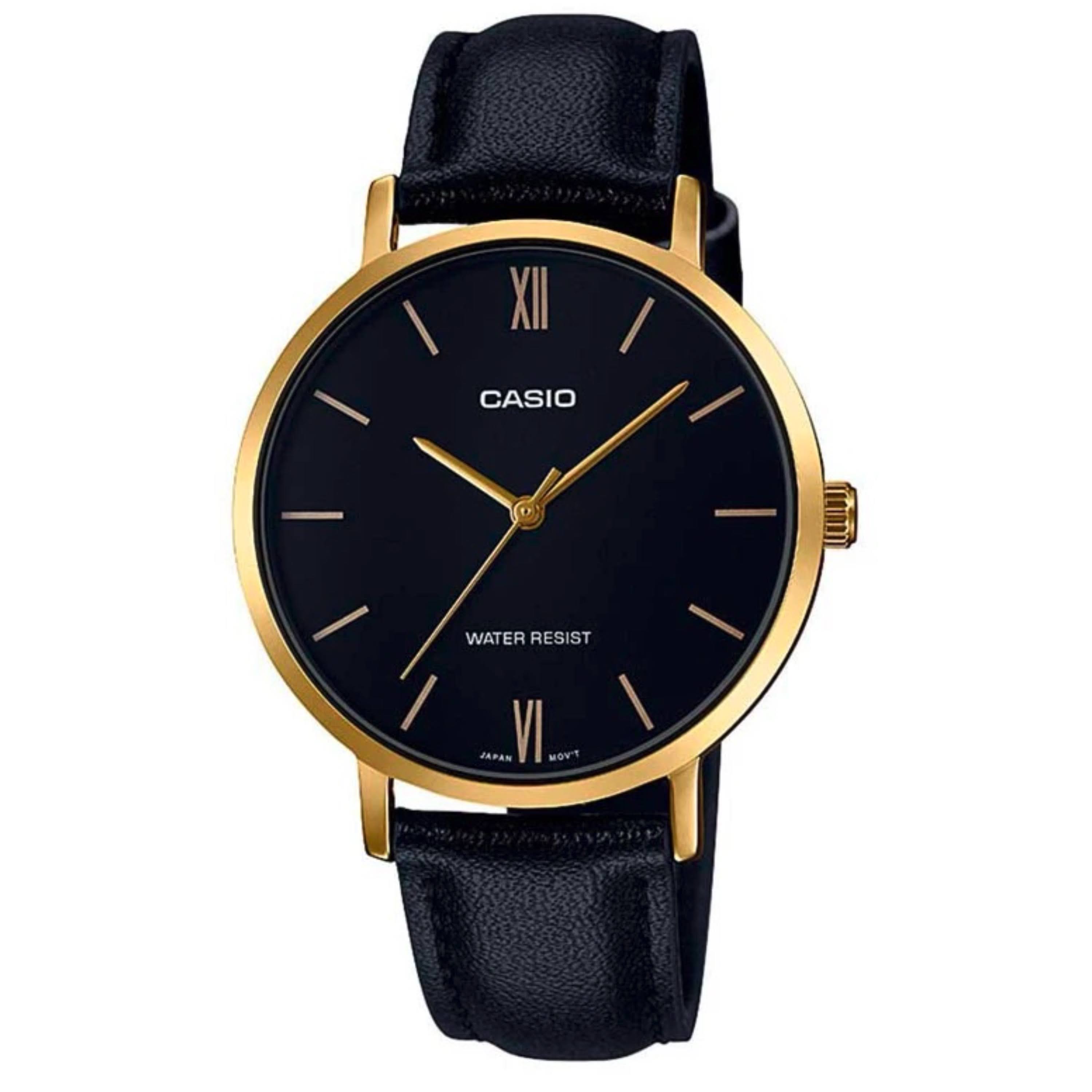 Reloj Casio Vintage Cuero Negro LTP-VT01GL-1BUDF