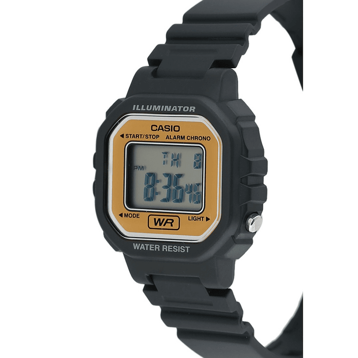 Casio Mini Mujer Resina Negro Amarillo LA-20WH-9A 3