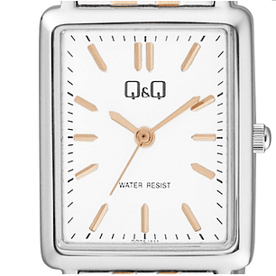 Q&Q Mini Clásico Mujer Acero Correa Bicolor QB95J421Y