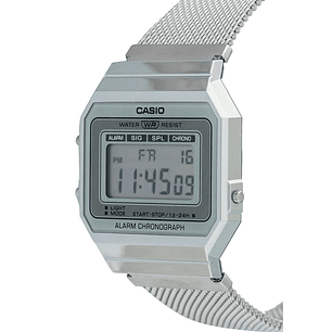 Reloj Casio Vintage Correa Milanese Plateado A700WM-7A 