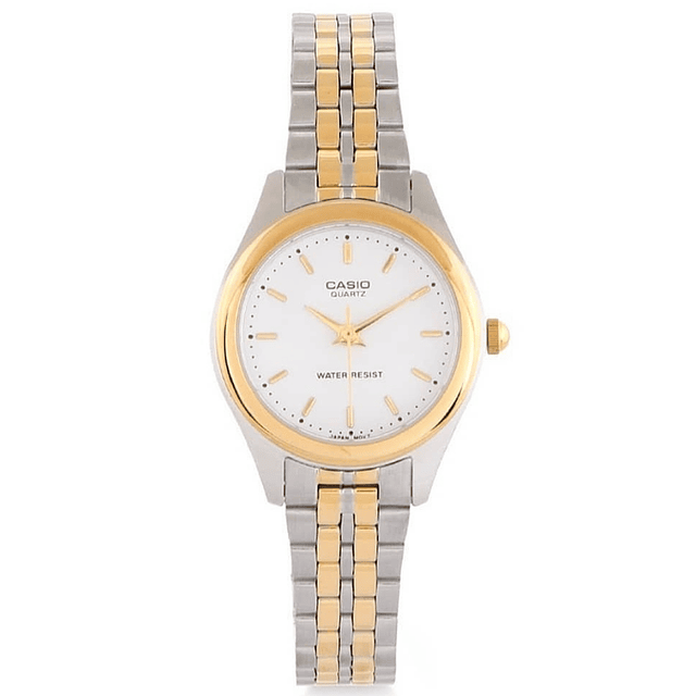 Casio Mini Mujer Metálico Plateado Dorado LTP-1129G-7A