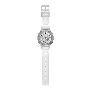 G-SHOCK Mujer traslúcido blanco GMA-S2100SK-7A, incluye caja original metálica