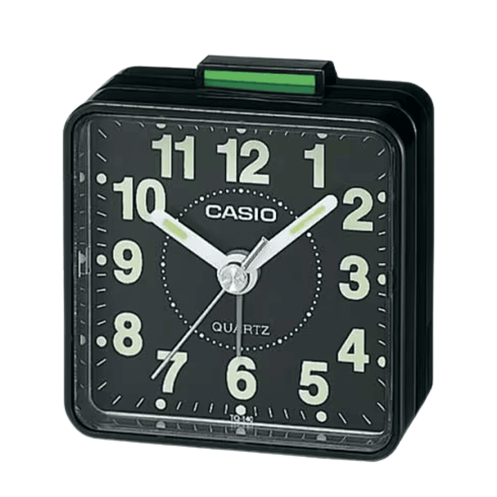 Reloj Despertador Vintage Análogo Negro TQ-140-1 1