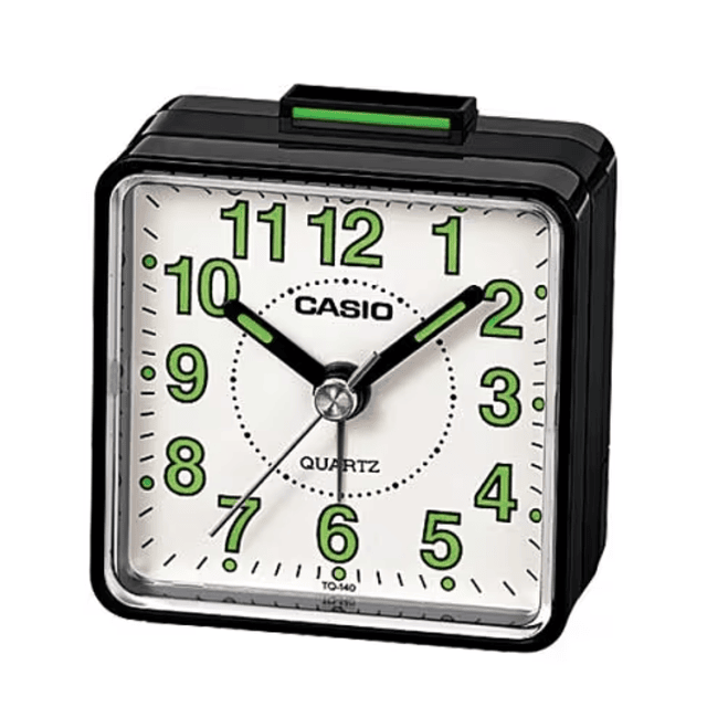 Reloj Vintage Despertador Análogo Negro TQ-140-1B