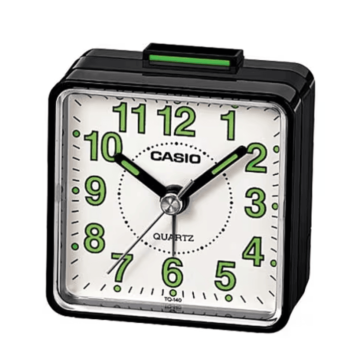Reloj Despertador Vintage Análogo Negro TQ-140-1B 1