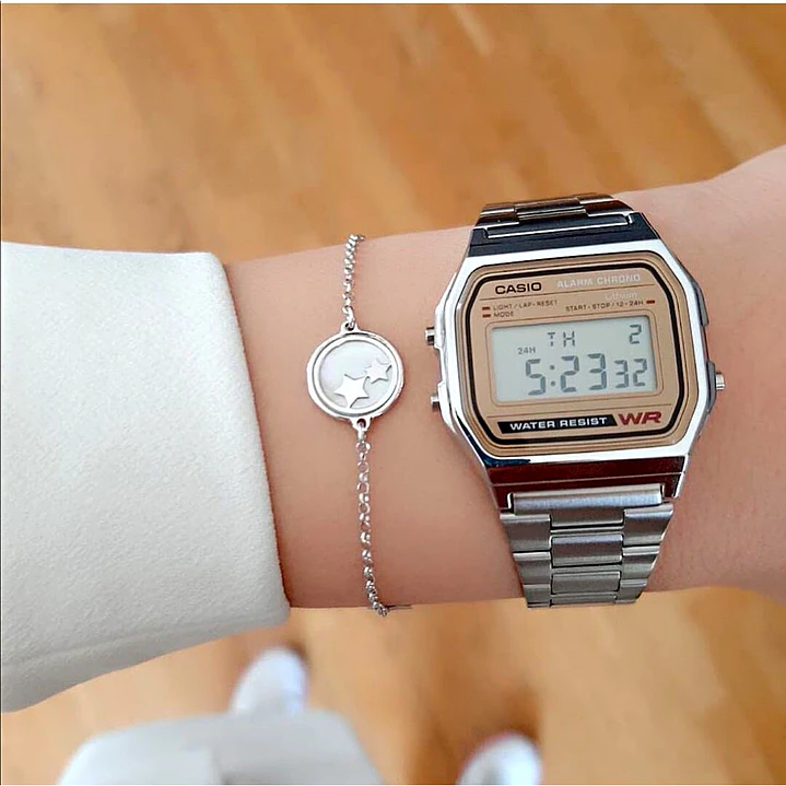 Reloj Casio Vintage Unisex Plateado A-158WEA-9 2