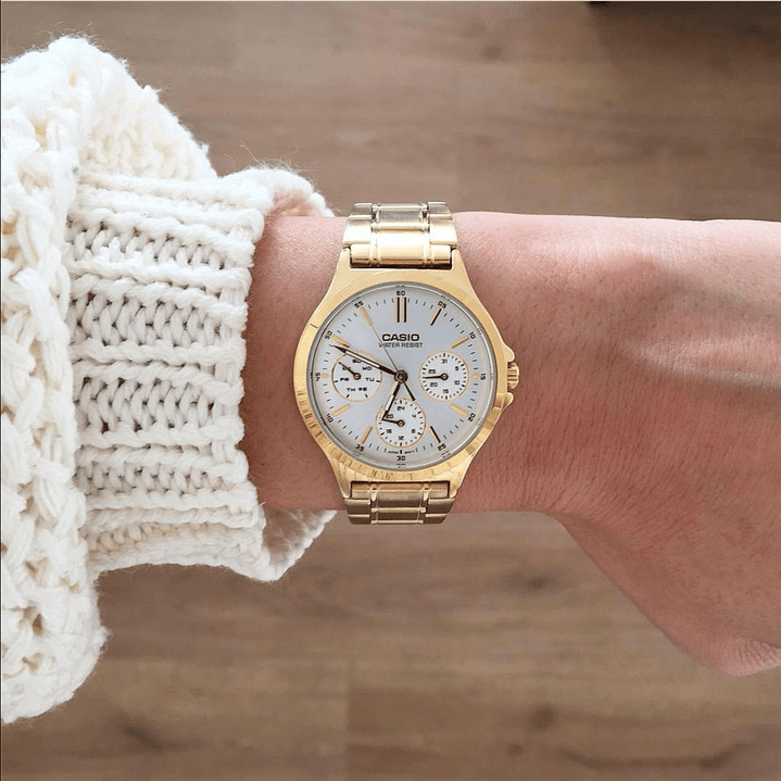 Reloj Casio Vintage Mujer Dorado LTP-V300G-7A 2