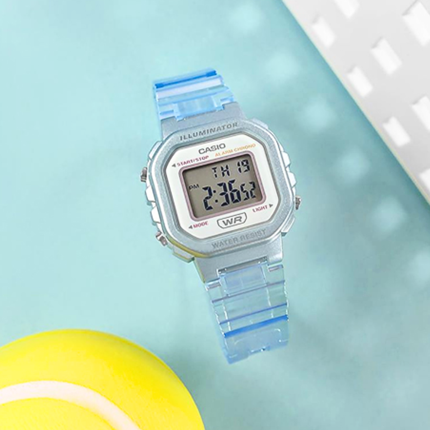 Casio Mini Mujer Resina Celeste LA-20WHS-2A 2