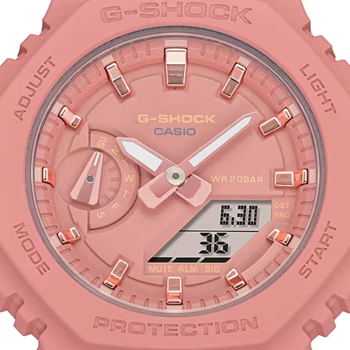 G-SHOCK Mujer Rosado Coral GMA-S2100-4A2, incluye caja original metálica 4