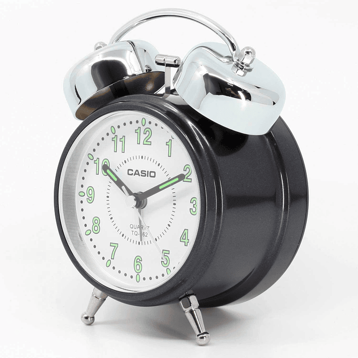 Reloj Casio Vintage Despertador Campanillas Negro Blanco TQ-362-1B 2