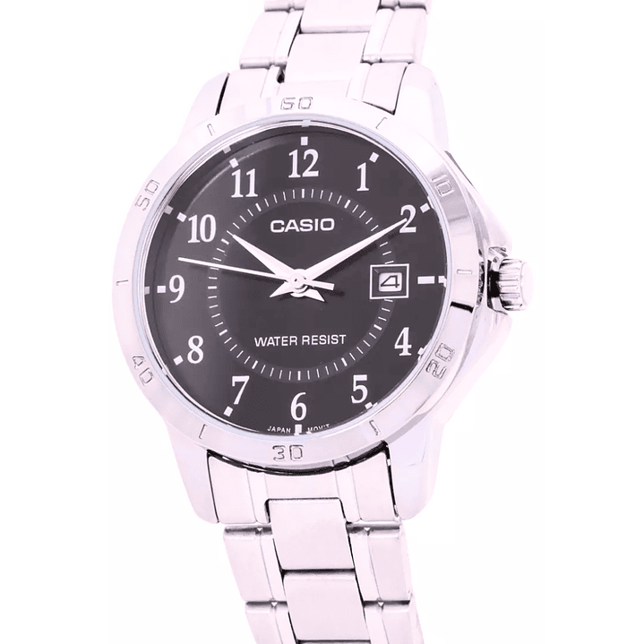 Casio Mini Mujer Análogo Plateado LTP-V004D-1B 2