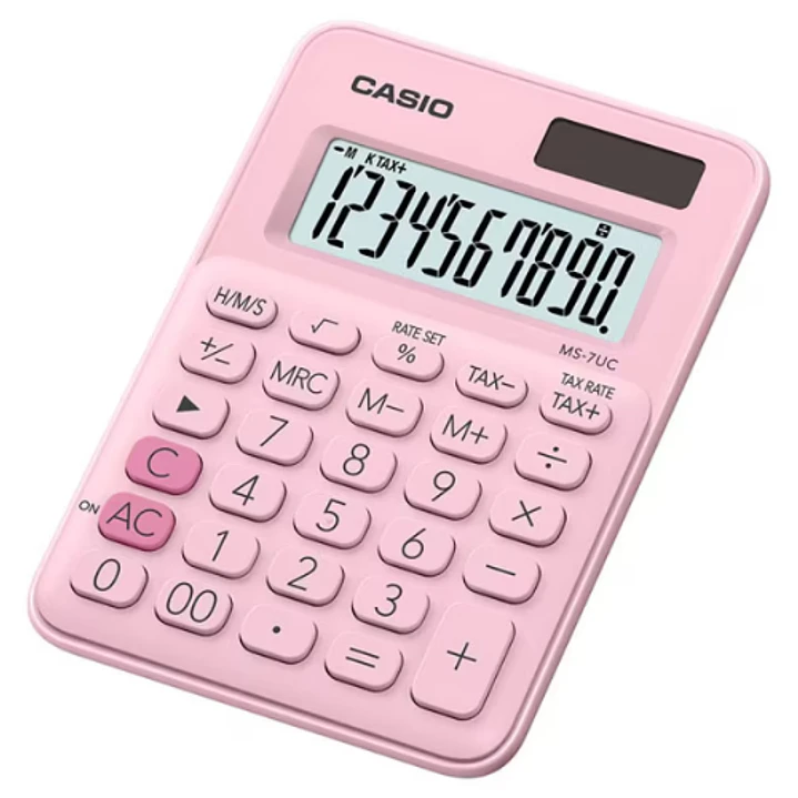 Calculadora Casio Rosado MS-7UC-PK 10 Dígitos – 12 CM 2