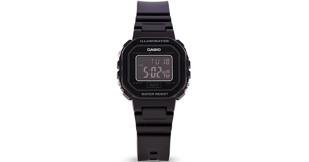 Mini Casio Vintage Resina Negro Total LA-20WH-1BDF