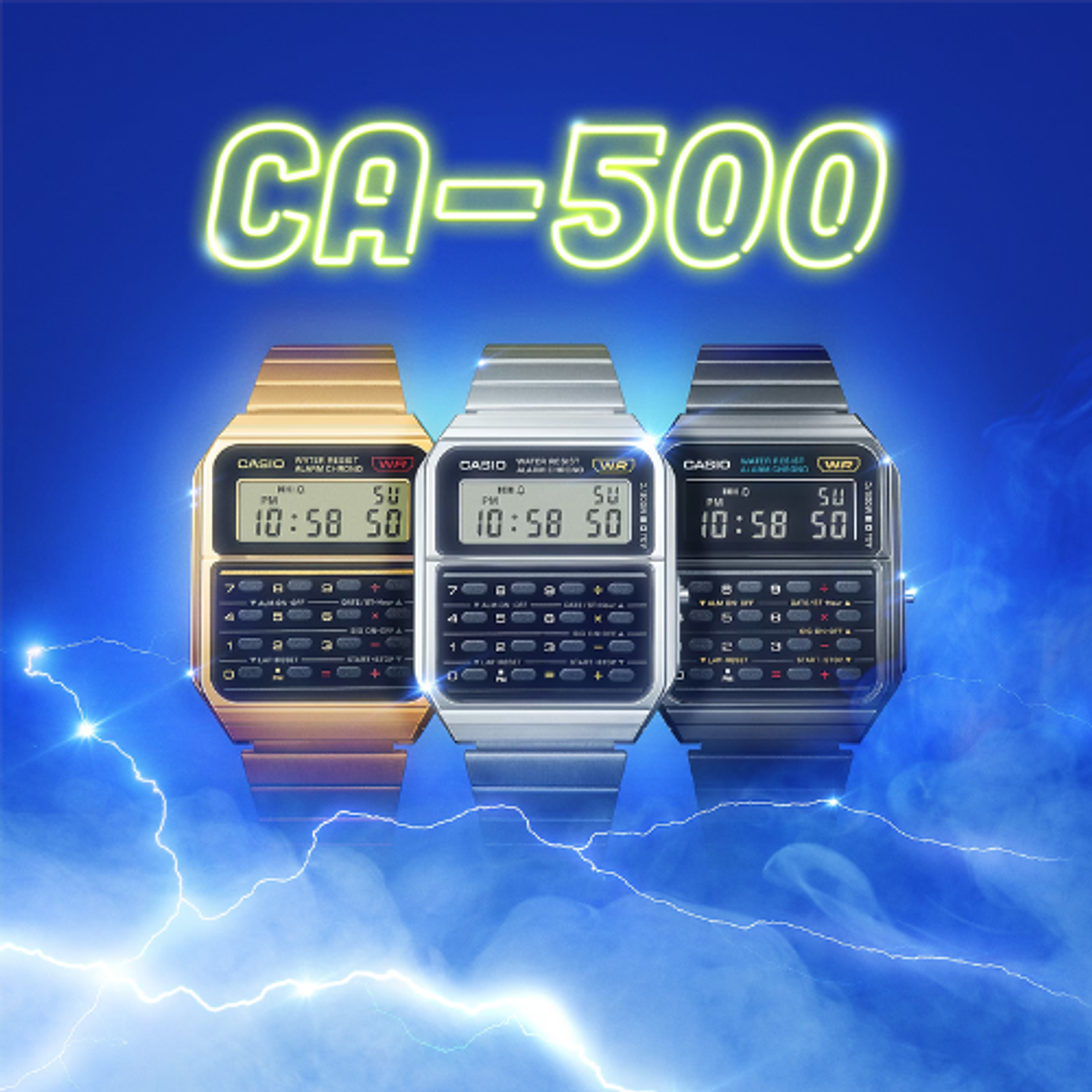 Reloj Casio Vintage Calculadora Dorado CA-500WEG-1A 8