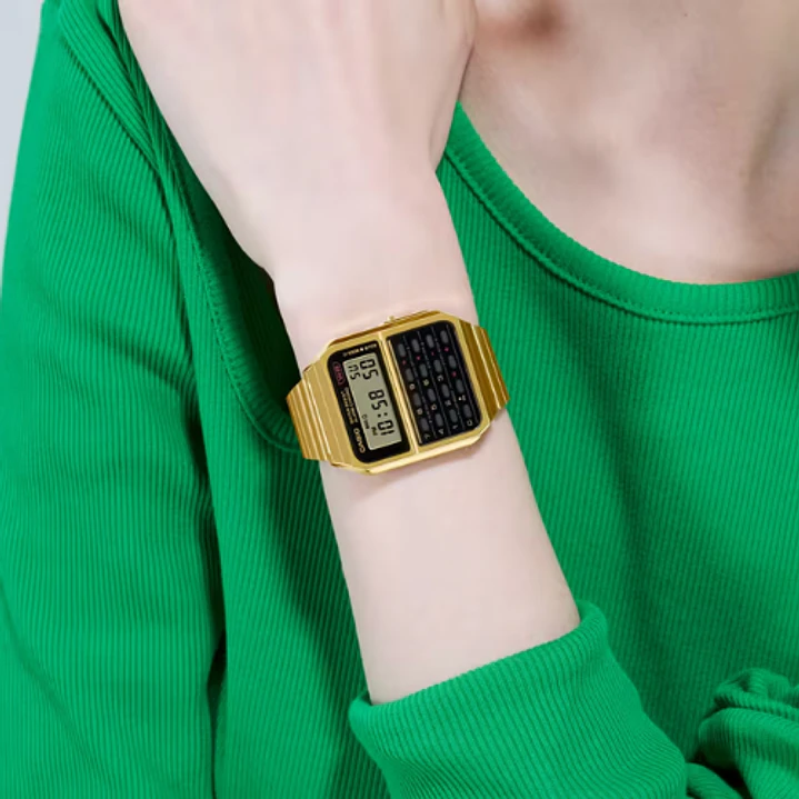 Reloj Casio Vintage Calculadora Dorado CA-500WEG-1A 2