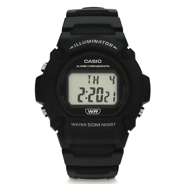 Reloj Casio Sport Hombre Resina Negro W-219H-1A