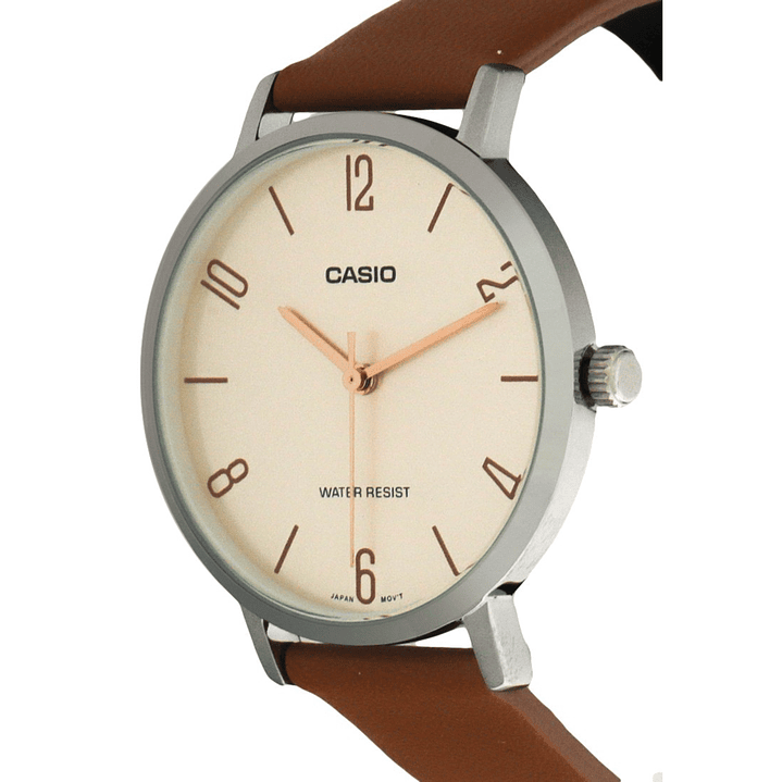 Reloj Casio Clásico Mujer Cuero Marrón Camel LTP-VT01L-5B  3
