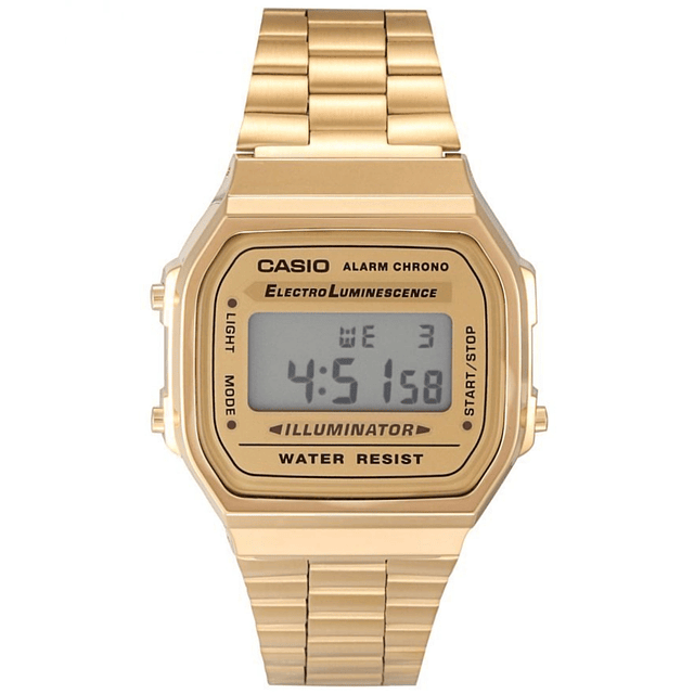 Casio Reloj Unisex Dorado Collection A168WG