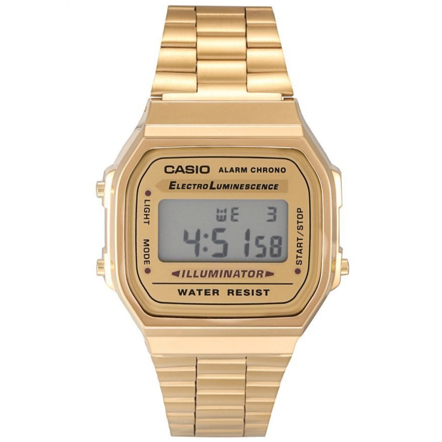 Reloj Casio Vintage Unisex Acero Dorado A-168WG-9 2